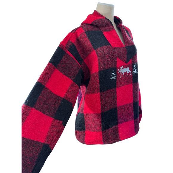 "EARTH RAGZ" Vintage, Thick ,Over Coat/Sweatshirt,Moose Embroidered, Rustic,Warm - Picture 2 of 11